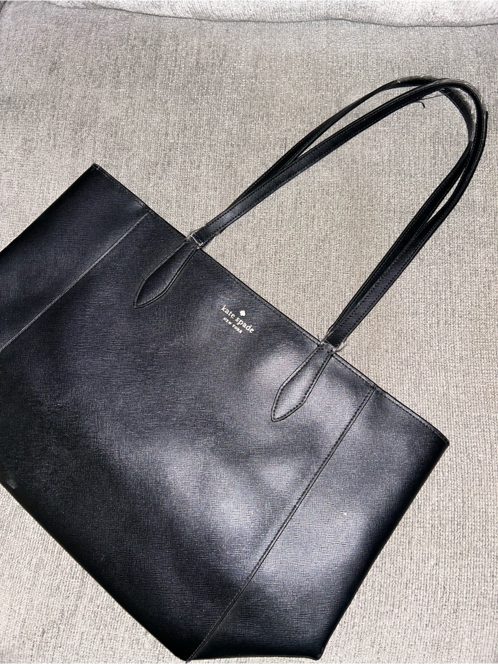 kate spade Black Leather Messenger Tote